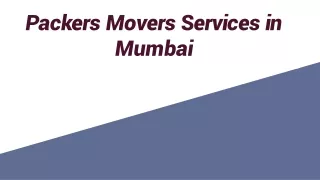 packers and Movers In mumbai