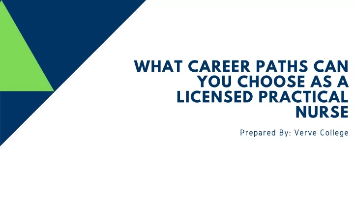 what career paths can you choose as a licensed