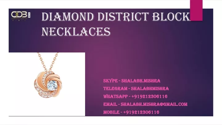 diamond district block necklaces