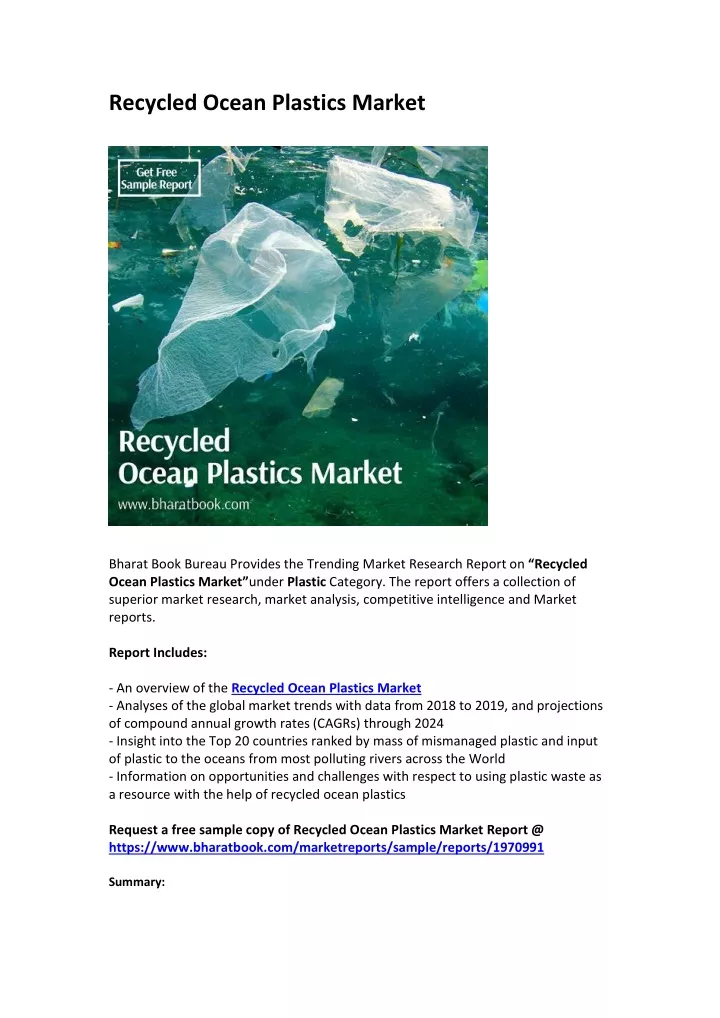 recycled ocean plastics market