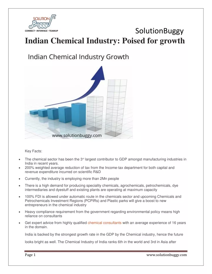 solutionbuggy indian chemical industry poised