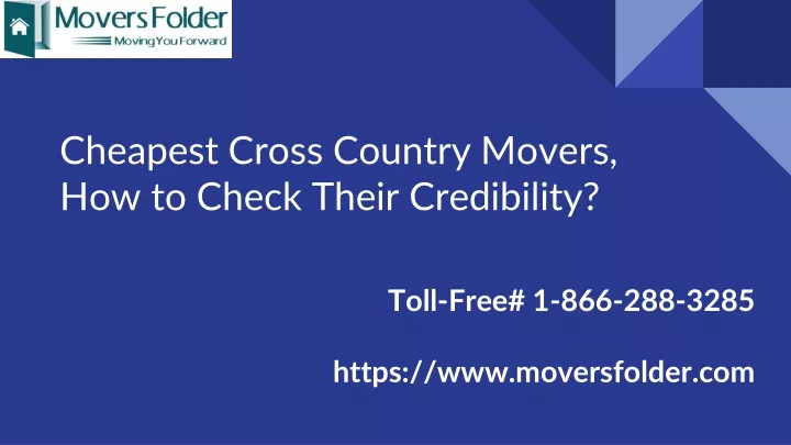 cheapest cross country movers how to check their credibility