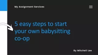 5 Easy Steps To Start Your Own Babysitting co-op