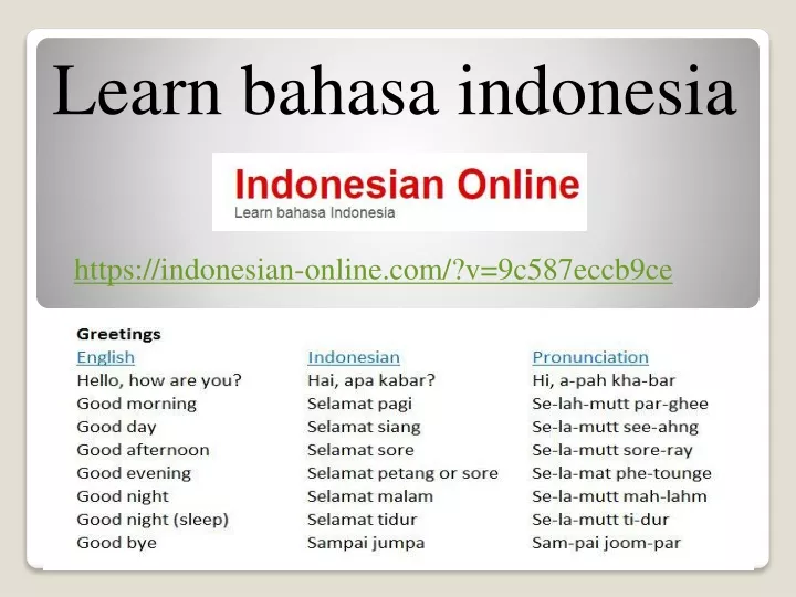 l earn bahasa indonesia