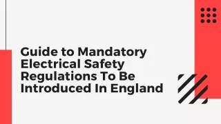 Guide to New Electrical Safety Standards in London