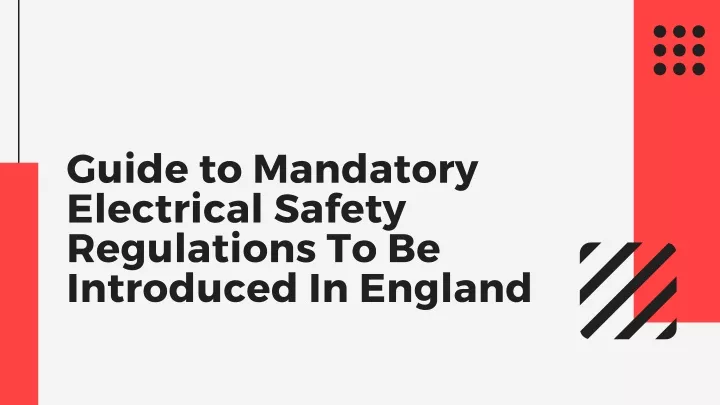 guide to mandatory electrical safety regulations