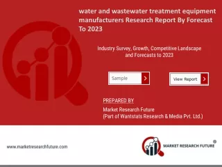 water and wastewater treatment equipment manufacturers