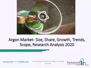 Argon Market Global Demand Analysis, Growth Rate, Trends And Opportunity Outlook 2023