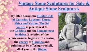 Vintage stone sculptures for sale & antique stone sculptures
