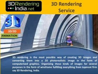 3D Rendering service in india