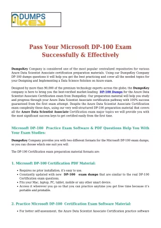 Why Students Fail In Microsoft DP-100 [2020] Exam Dumps?