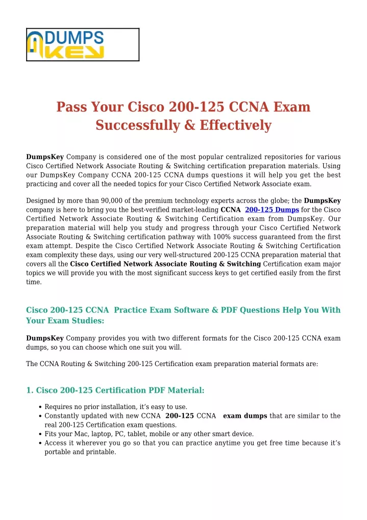 pass your cisco 200 125 ccna exam successfully