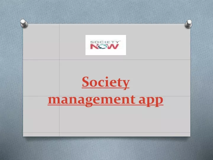 s ociety management app