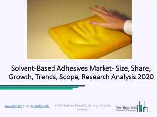 Solvent-Based Adhesives Market Expected to Witness a Sustainable Growth Over 2023