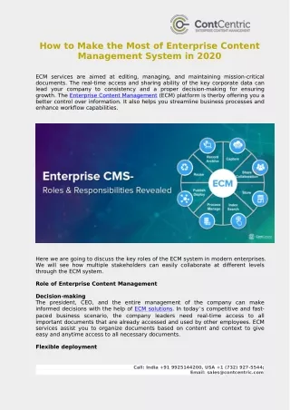 How to Make the Most of Enterprise Content Management System in 2020