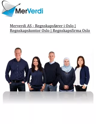 Merverdi AS - Regnskapsfører i Oslo - Regnskapskontor Oslo - Regnskapsfirma Oslo