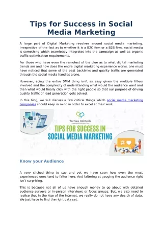 How to Get Success in Social Media Marketing?
