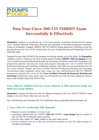 How I Prepared Cisco 300-135 TSHOOT [2020] Exam Dumps