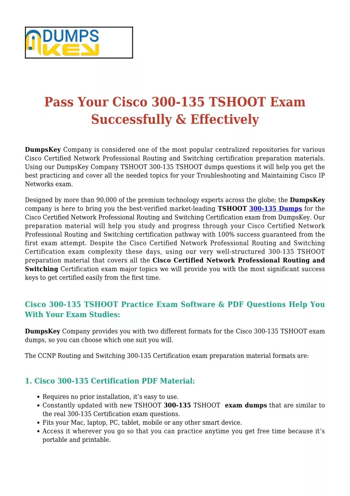 pass your cisco 300 135 tshoot exam successfully