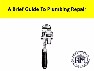 A Brief Guide To Plumbing Repair