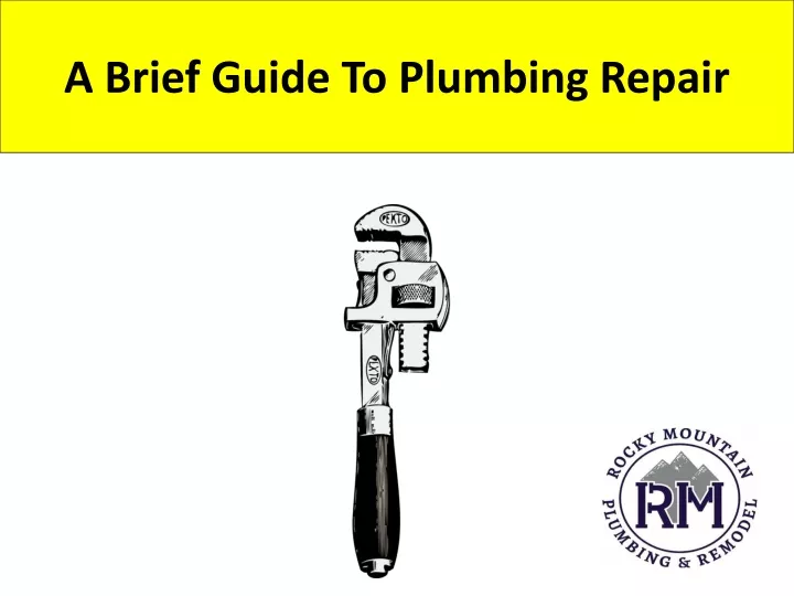 a brief guide to plumbing repair