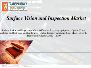 Surface Vision And Inspection Market Expected To Attain A Value Of US$2.3 Billion