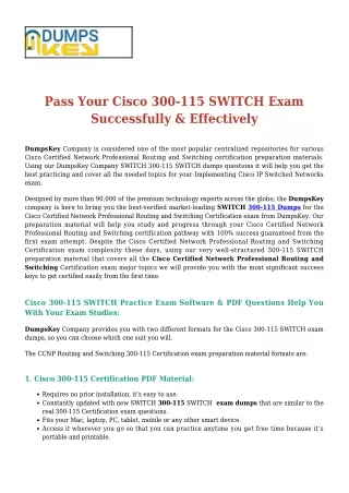 How I Prepared Cisco 300-115 SWITCH[2020] Exam Dumps