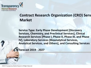 Contract Research Organization (CRO) Services Market: Current Trends & Opportunities by 2027