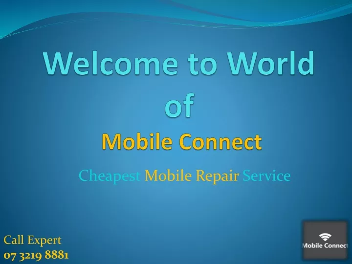 welcome to world of mobile connect