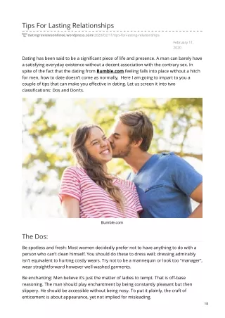 tips for lasting relationships