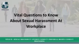Vital Questions to Know About Sexual Harassment At Workplace