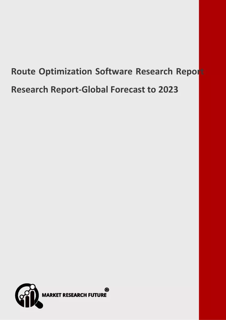route optimization software research report