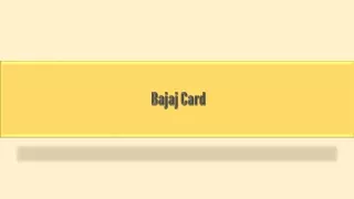 Bajaj Finserv EMI Card – How it works