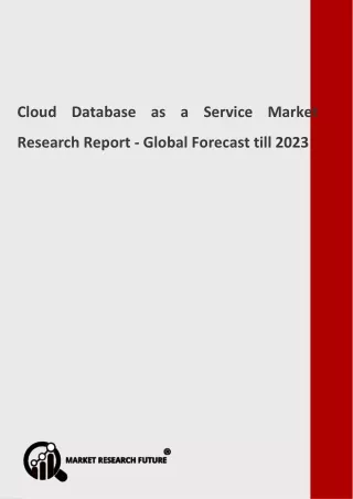 cloud database as a service market research