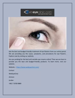 Causes of dark circles under eyes - Webeyeclinic.com