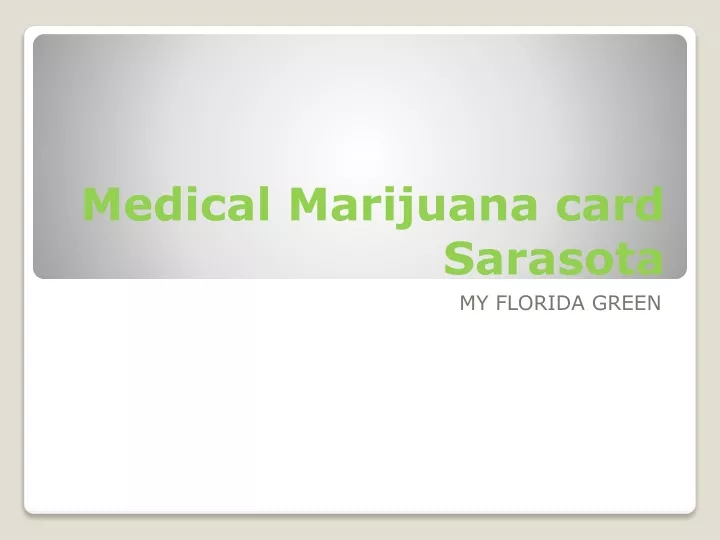 medical marijuana card sarasota