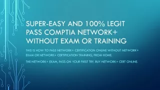 Want to become COMPTIA Network  certified professional?