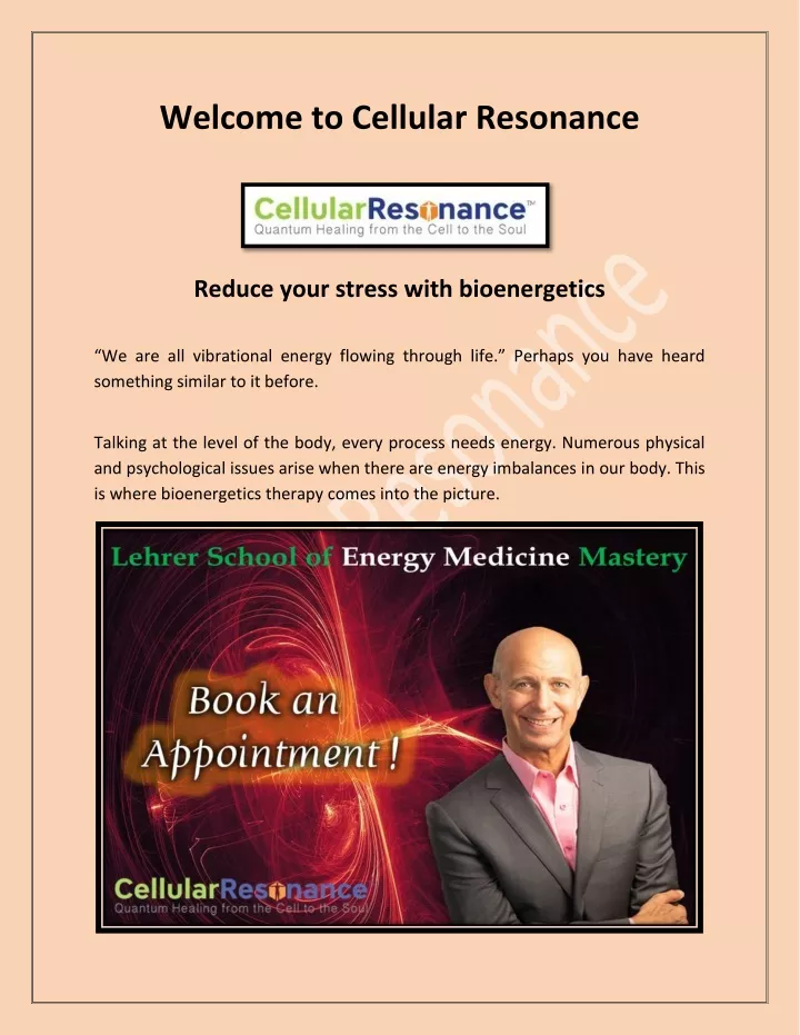 welcome to cellular resonance