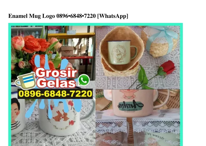 enamel mug logo 0896 6848 7220 whatsapp