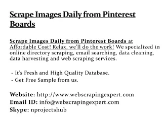 Scrape Images Daily from Pinterest Boards