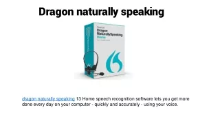 dragon naturally speaking