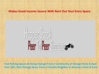 Makes Good Income Source with Rent Out Your Extra Space