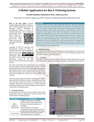 A Mobile Application for Bus E-Ticketing System