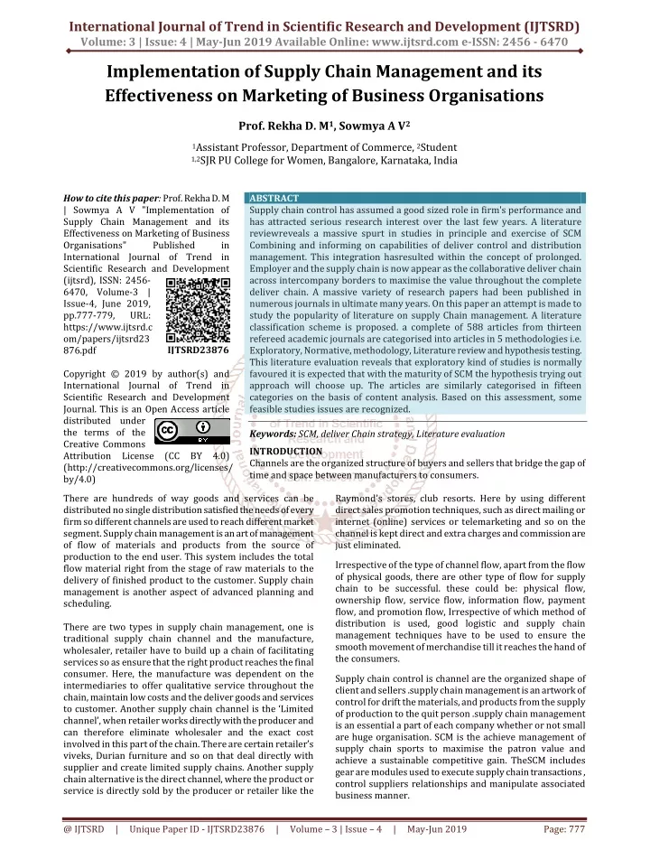 international journal of trend in scientific