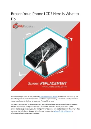 iPhone Lcd screen Repair | iPhone Screen Repair in Birmingham