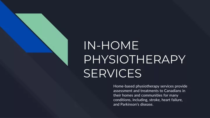 in home physiotherapy services