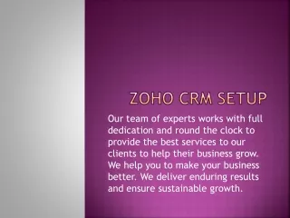 Zoho CRM Migration Service