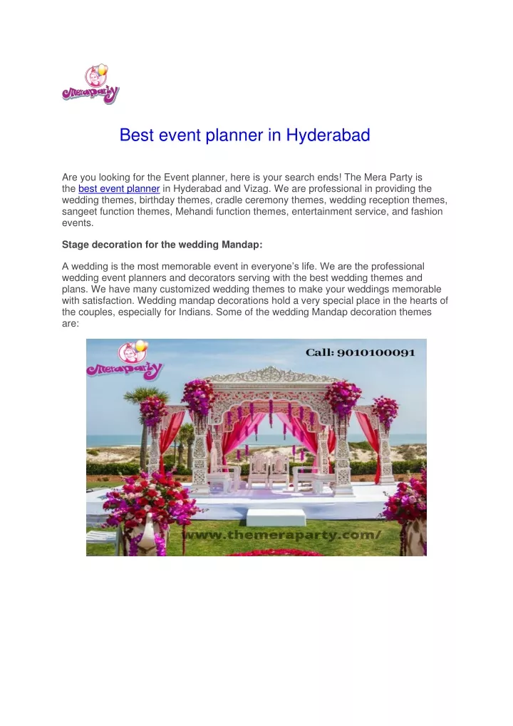 best event planner in hyderabad are you looking