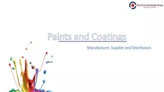 Paints And Coatings Manufacturer, Supplier  In India