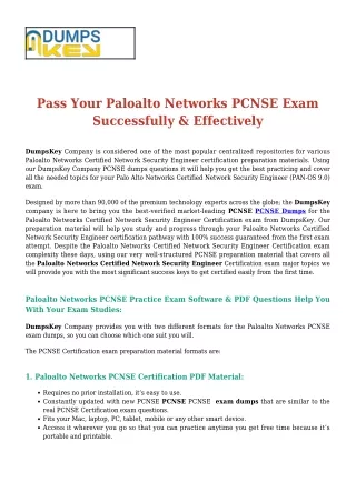 Paloalto Networks PCNSE [2020] Exam Dumps - Success Secret
